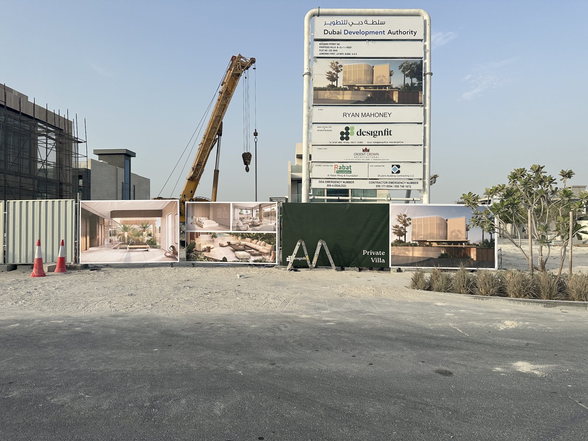 Private Villa Hoarding & Banner Graphics | La Mer Dubai — Private Client / Developer — Residential & Real Estate Development — La Mer, Dubai, UAE project gallery image 3